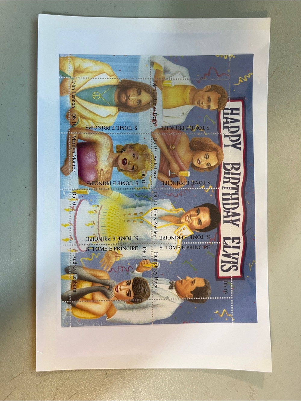 Happy Birthday Elvis Party Poster - Blue